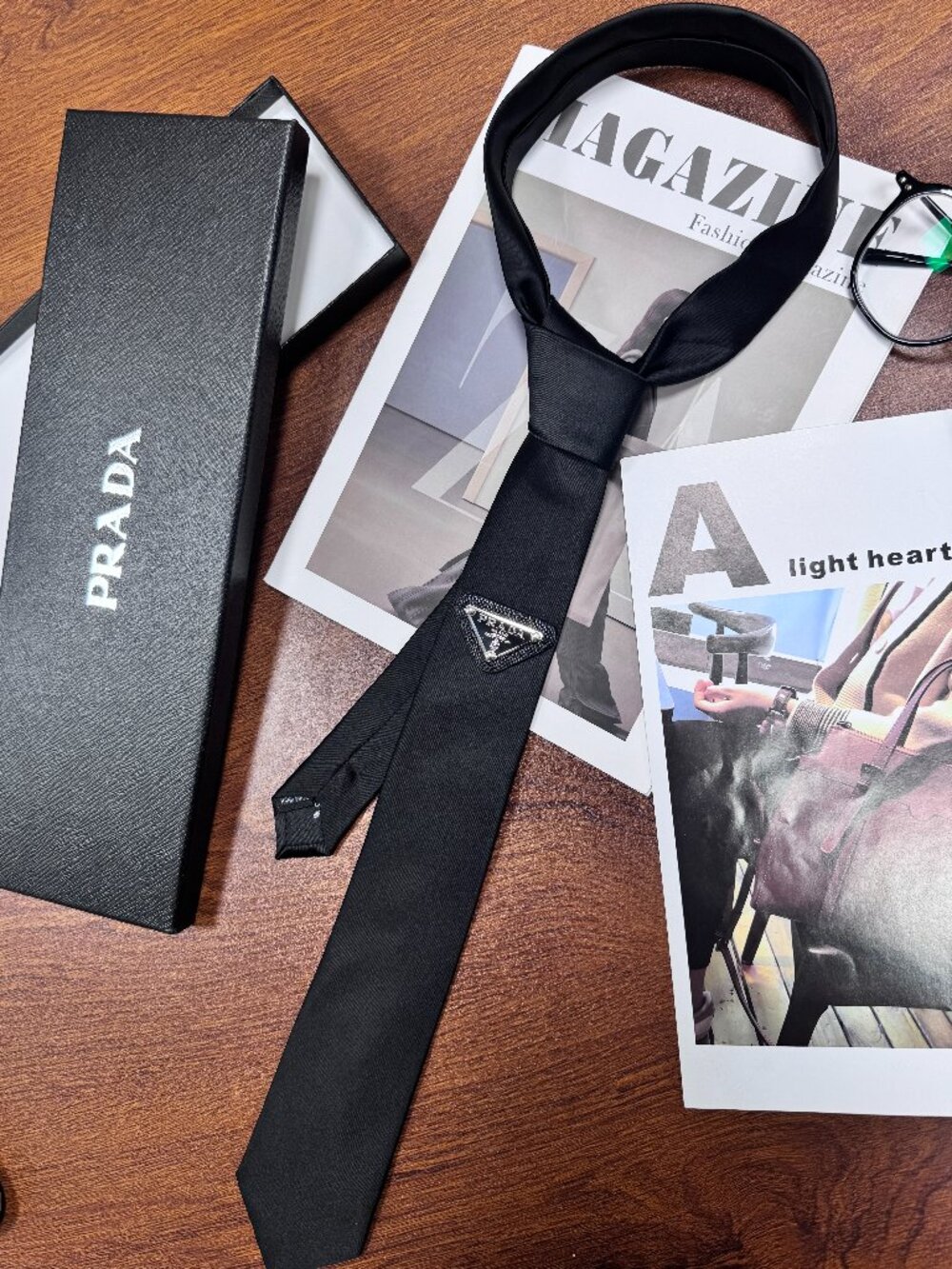 Prada Re-Nylon Tie Black 🖤 Classic Must-Have
